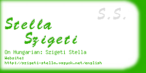 stella szigeti business card